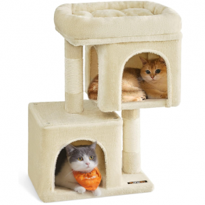 Feandrea Cat Tree, 26.4-Inch Cat Tower, S, Cat Condo for Kittens up to 7 lb @ Amazon
