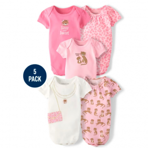 婴儿5件包屁衣套装