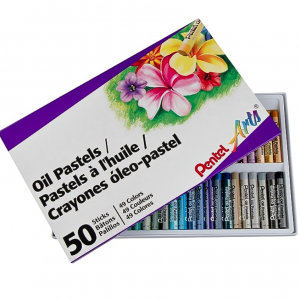 Pentel Oil Pastels 50/Pkg-Assorted Colors @ Amazon