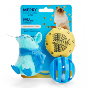 Merry Makings Hannukah Gelt-y 快樂貓玩具套裝,特大號,3 件裝
