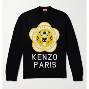 KENZO Tiger Academy Printed Wool and Cotton-Blend Sweater