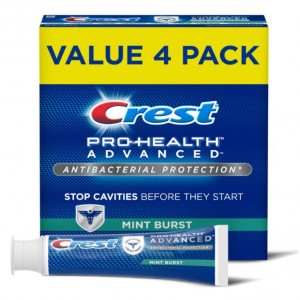 Crest Pro-Health Advanced Antibacterial Protection Toothpaste, Mint Burst, 5oz Pack of 4 @ Amazon