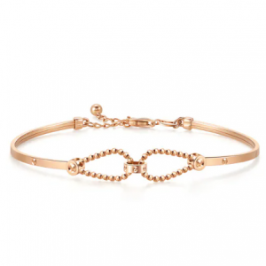 Chow Sang Sang 薄荷系列 18K玫瑰金手镯