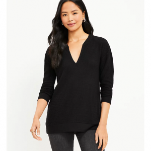 LOFT Waffle Split 长款上衣