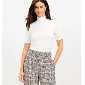 LOFT 罗纹小高领上衣