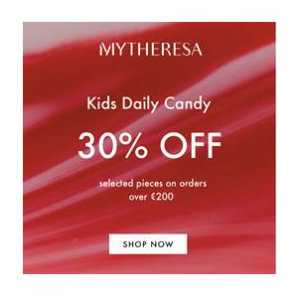 Mytheresa US - 30% Off $200+ Kidswear Daily Candy Promotion