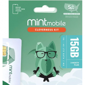 Mint Mobile 3 Month 15GB/mo Plan SIM Kit for $60 + $30 Target GiftCard @Target