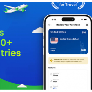 aloSIM Traveler's Lifetime eSIM Plus Mobile Data Plan for $19.97 @StackCommerce
