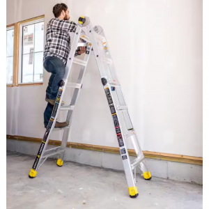 Gorilla Ladders 18 ft 铝合金伸缩折叠梯 可承重300磅 @ Home Depot