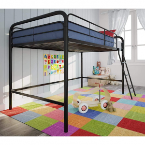 DHP Jett Junior Twin Metal Loft Bed, Black @ Amazon