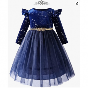 U·nikaka Toddler Girls Holiday Dress Velvet Dress @ Amazon