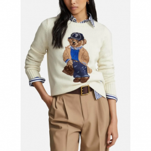 Polo Ralph Lauren 女士小熊羊毛混纺毛衣