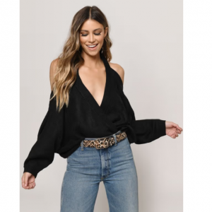 70% Off Evana Black Sweater @ Tobi