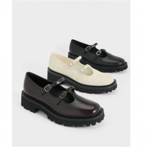 Charles & Keith Double-Strap T-Bar Chunky 玛丽珍鞋