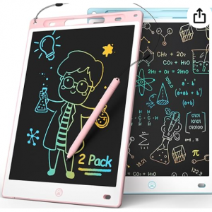 Extra 40% off 2PACK LCD Writing Tablet (Pink＆Blue),Toddler Drawing Board Toys for Kids @Amazon