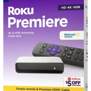 $21.99 off Roku Premiere | 4K/HDR Streaming Media Player Wi-Fi® Enabled @Walmart