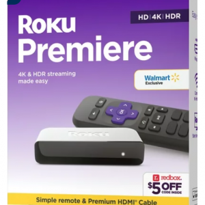 Walmart - Roku Premiere 4K/HDR 智能電視棒 Wi-Fi®版，直降$15.99
