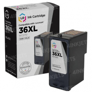 Lexmark Remanufactured 18C2170 (#36XL) High Yield Black Ink Cartridge for $16.99 @4inkjets