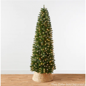 Pre-Lit Spruce Pencil Christmas Tree w/ Incandescent Lights @ Best Choice Products