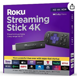 Amazon - Roku Streaming Stick 4K 智能电视棒，6折