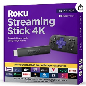 Amazon - Roku Streaming Stick 4K 智能电视棒，6.8折