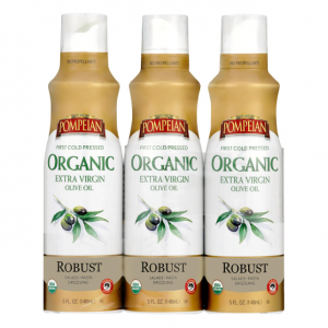 Pompeian USDA Organic Extra Virgin Olive Oil Non-Stick Cooking Spray, 5oz, 3-Pack @ Amazon