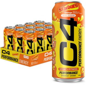 Cellucor C4 Energy Drink, Starburst Orange, 16 Oz, Pack of 12 @ Amazon