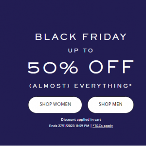 Black Friday - Up To 50% Off Almost Everything @ Fossil UK