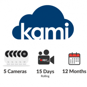Kami Cloud - 5 cameras - 15 days rolling - 12 months for $99.99 @YI Store 