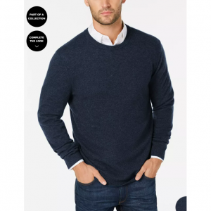 CLUB ROOM Cashmere Crew-Neck Sweater @ Macy's