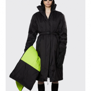 Rains男士系腰带尼龙风大衣