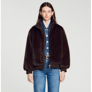Sandro Paris Faux fur jacket