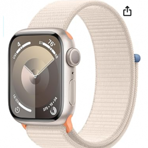 18% off Apple Watch Series 9 GPS 41mm Starlight Aluminum Case with Starlight Sport Loop @Amazon
