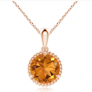 Angara Rope-Framed Claw-Set 黄水晶吊坠