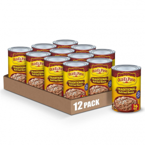 Old El Paso Traditional Canned Refried Beans, 16 oz. (Pack of 12) @ Amazon