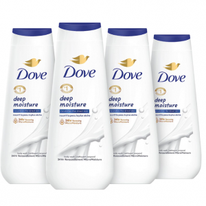 Dove Body Wash Deep Moisture 4 Count For Dry Skin 20oz @ Amazon
