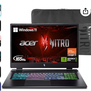 Amazon - Acer Nitro 17 17.3” QHD 游戏本 (Ryzen 7 7840HS RTX 4060 1TB 16GB) 7.1折