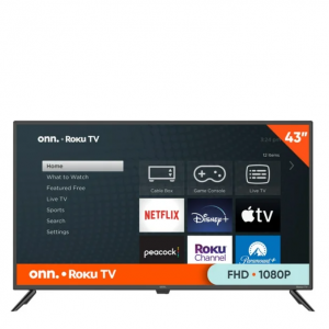 Walmart - onn. 43” Class FHD (1080P) LED Roku 智能电视，黑五史低价$98 