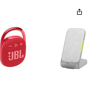 Amazon.com - JBL Clip 4 蓝牙音箱 + 33W PD充电头&15W 无线充电器套装，9.4折