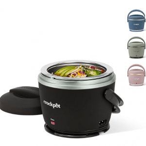 Crock-Pot Electric Lunch Box, Portable Food Warmer for On-the-Go, 20-Ounce, Black Licorice