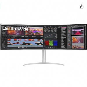 Amazon - LG 49WQ95C-W 49 Inch 32:9 UltraWide 曲麵電競顯示器 (5120 x 1440) ，6折