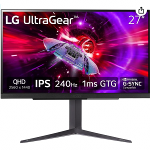 29% off LG 27" UltraGear QHD (2560x1440) Gaming Monitor @Amazon