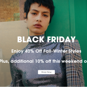 Black Friday Sale - 40% Off Fall-Winter Styles + Extra 10% Off @ Maje CA