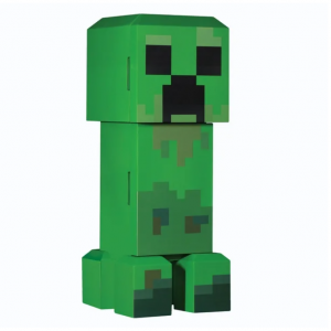 Minecraft Green Creeper Body 12 Can Mini Fridge 8L 2 Door Ambient Lighting 25.2" H 9.5" W 9.1" D