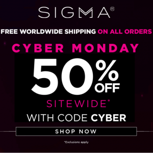 Sigma Beauty Cyber Monday Sale - 50% Off Sitewide 