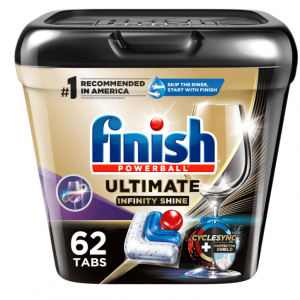 Finish Ultimate Plus Infinity Shine - 62 Count - Dishwasher Detergent @ Amazon