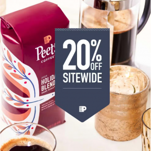20% Off Sitewide + Free Shipping on All Orders Over $25 @ Peet’s Coffee