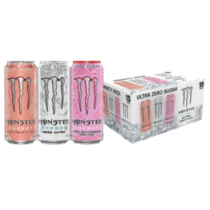 Monster Energy Ultra Variety Pack, Sugar Free Energy Drink, 16 Ounce (Pack of 15) @ Amazon