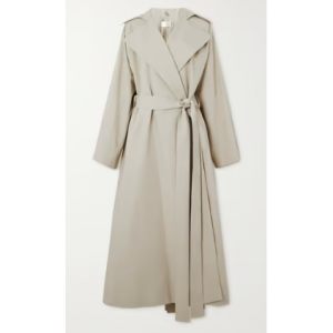 THE ROW Badva hooded draped cotton trench coat