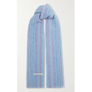 ACNE STUDIOS Embellished striped felt scarf